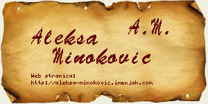 Aleksa Minoković vizit kartica